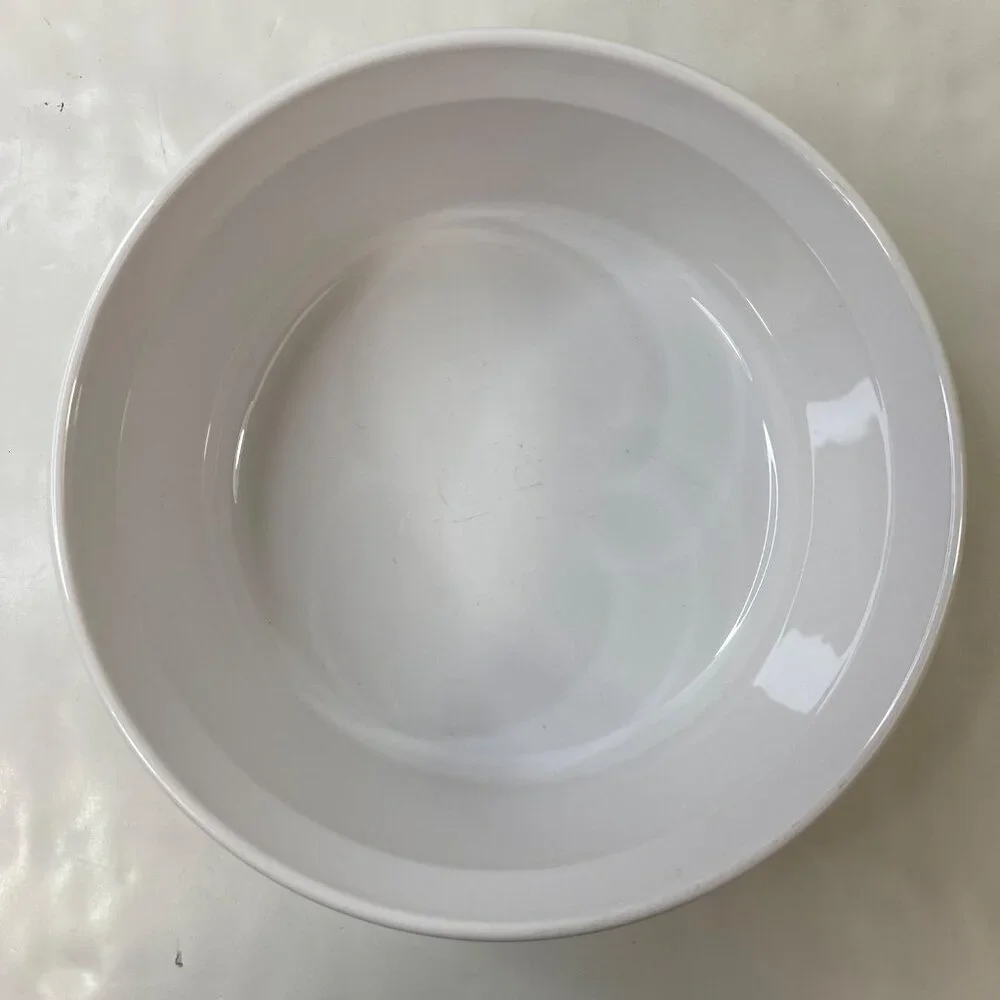 Corning Ware French White 2.5 L Round Casserole Dish Glass Lid Vintage